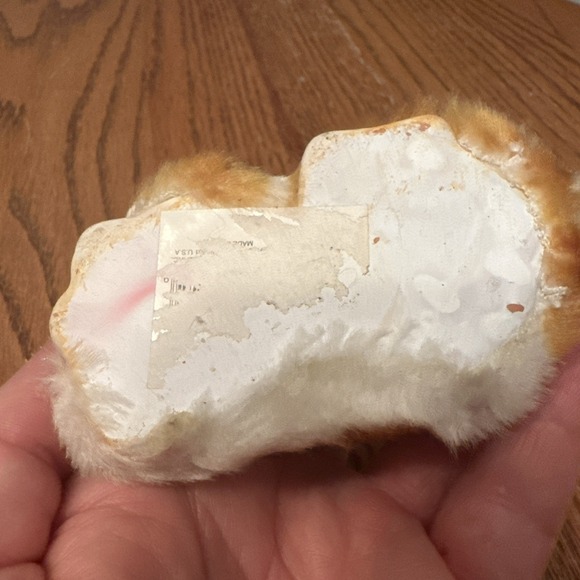 Pair of Vintage Faux Fur Flocked Ceramic Tabby Fat Cat Kitty Figurine Statue - Picture 4 of 9